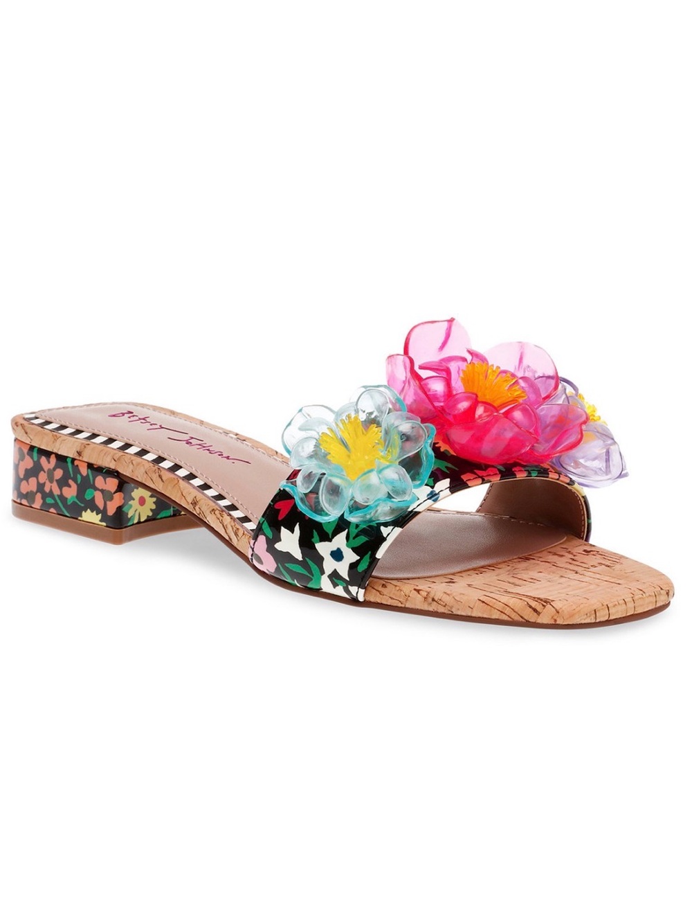 Betsey Johnson Bison Floral Slides